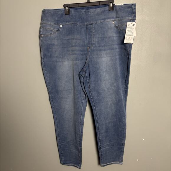 NWT Seven7 Plus High-Rise Tummy Toner Skinny Jean Lunar New Women’s Spot 24W - Picture 1 of 7
